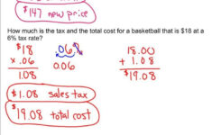 Sales Tax Math Problems Worksheet: Practice Calculating Sales Tax | Christmas Shopping Problems with Tax and Discounts Worksheets Answers