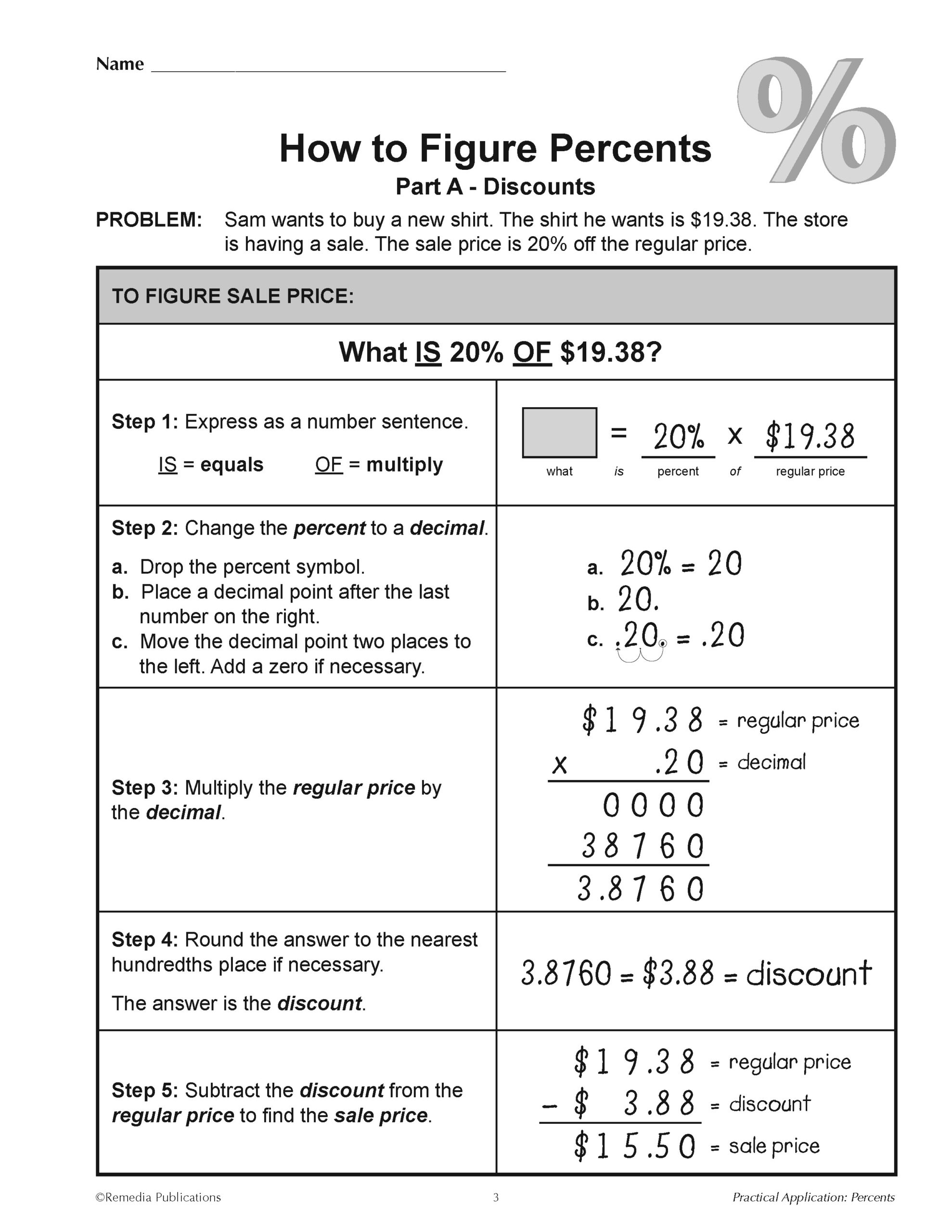 Sales Tax Math Problems Worksheet: Practice Calculating Sales Tax | Christmas Shopping Problems with Tax and Discounts Worksheets Answers