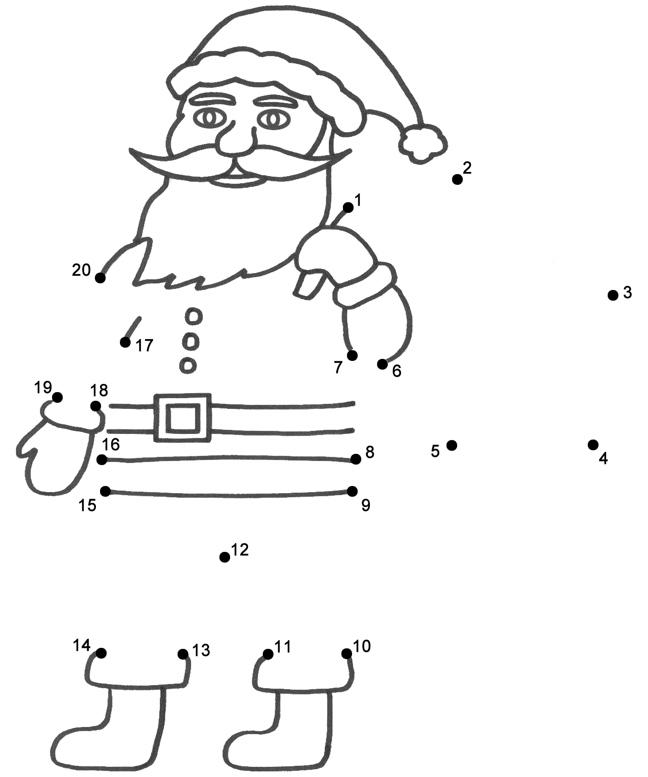 santa claus connect the dots count1s christmas christmas connect the dots worksheets Santa Claus - Connect The Dots, Count1'S (Christmas) | Christmas Connect The Dots Worksheets
