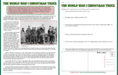 Students Of History: World War 1 Reading On Christmas Truce Lesson | Answer Key the World War 1 Christmas Truce Worksheets Answers