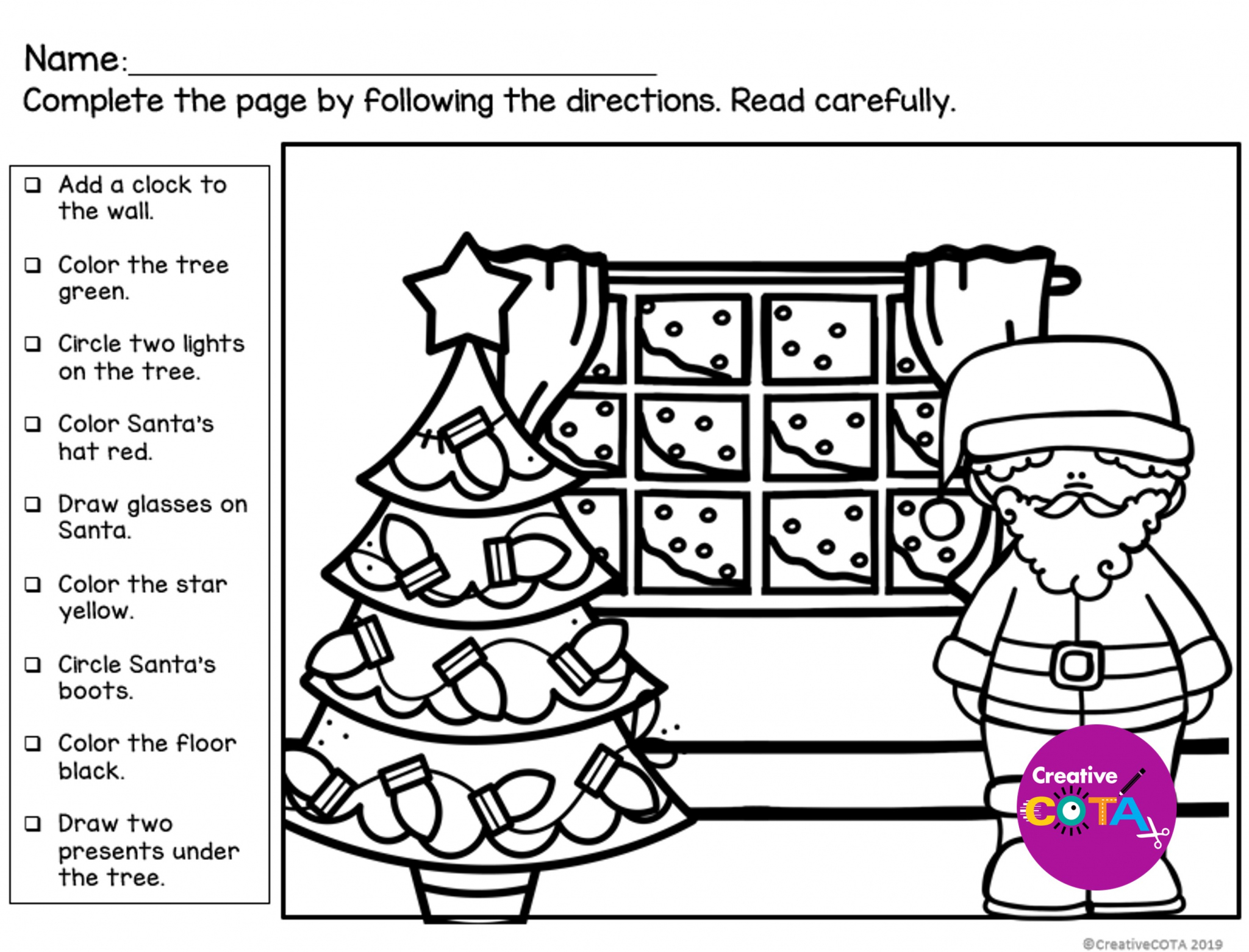 Thanksgiving And Christmas Following Directions - Worksheets Library | Christmas Following Directions Worksheets Free