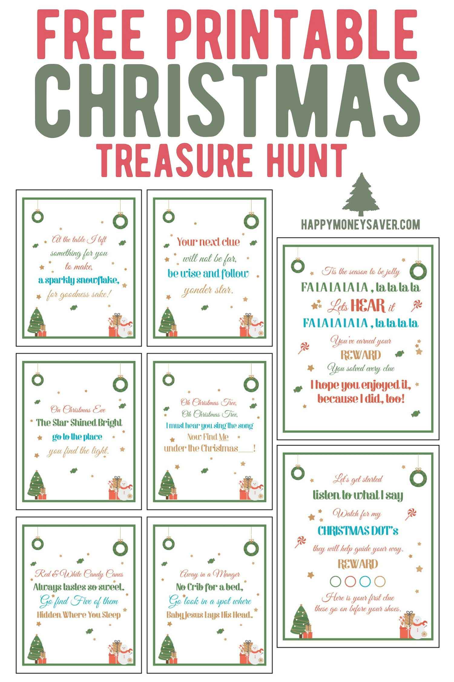 The Ultimate Christmas Treasure Hunt + Free Printable | Christmas Scavenger Hunt Worksheets