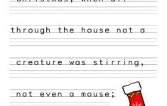 Twas The Night Before Christmas Handwriting Practice - Print | Christmas Writing Worksheets Printable