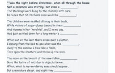 Twas The Night Before Christmas Worksheet - Worksheets Library | Night Before Christmas Worksheets