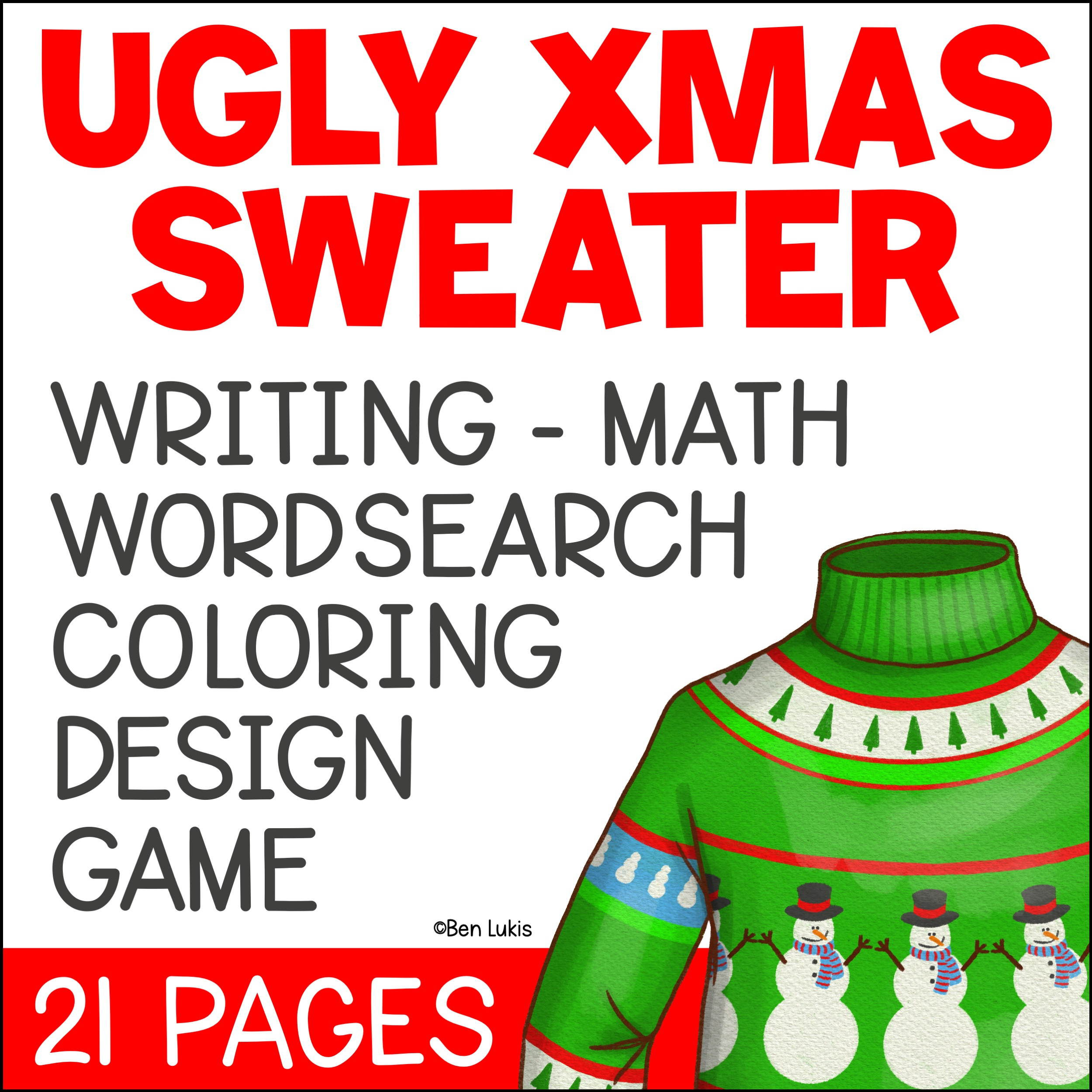 ugly christmas sweater design writing maths word search colouring activities australian teachers marketplace ugly christmas sweater math worksheets Ugly Christmas Sweater Design, Writing, Maths, Word Search & Colouring Activities - Australian Teachers Marketplace | Ugly Christmas Sweater Math Worksheets