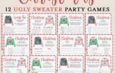 Ugly Christmas Sweater Score Sheet – Etsy | Ugly Christmas Sweater Worksheets Answers