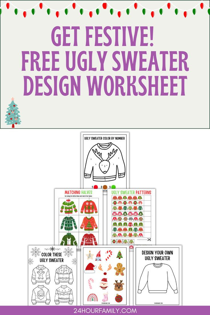 ugly sweater worksheets free printables ugly christmas sweater worksheets 1 Ugly Sweater Worksheets (Free Printables) | Ugly Christmas Sweater Worksheets