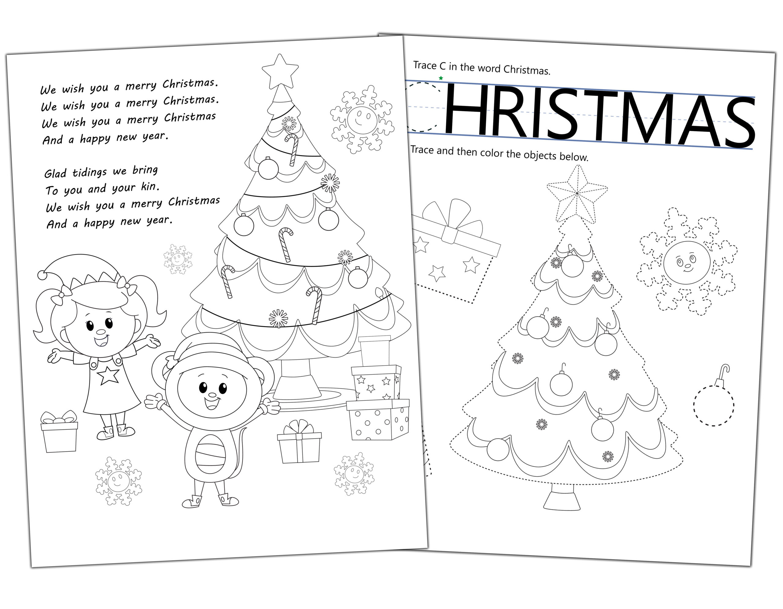 we wish you a merry christmas printables mother goose club we wish you a merry christmas worksheets scaled We Wish You A Merry Christmas' Printables - Mother Goose Club | We Wish You A Merry Christmas Worksheets
