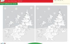 We Wish You A Merry Christmas Worksheet - Find The Differences | Christmas Picture Find Worksheets