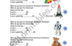 What Do You Want For Christmas Lyrics - Esl Worksheetpiskisnins | What I Want For Christmas Worksheets