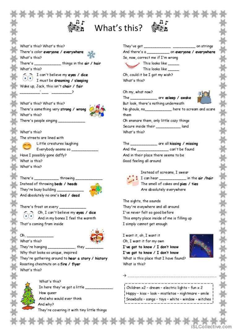 What&amp;#039;S This? The Nightmare Before Ch…: English Esl Worksheets Pdf | The Nightmare Before Christmas Worksheets