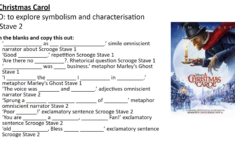 A Christmas Carol Allegory Worksheets