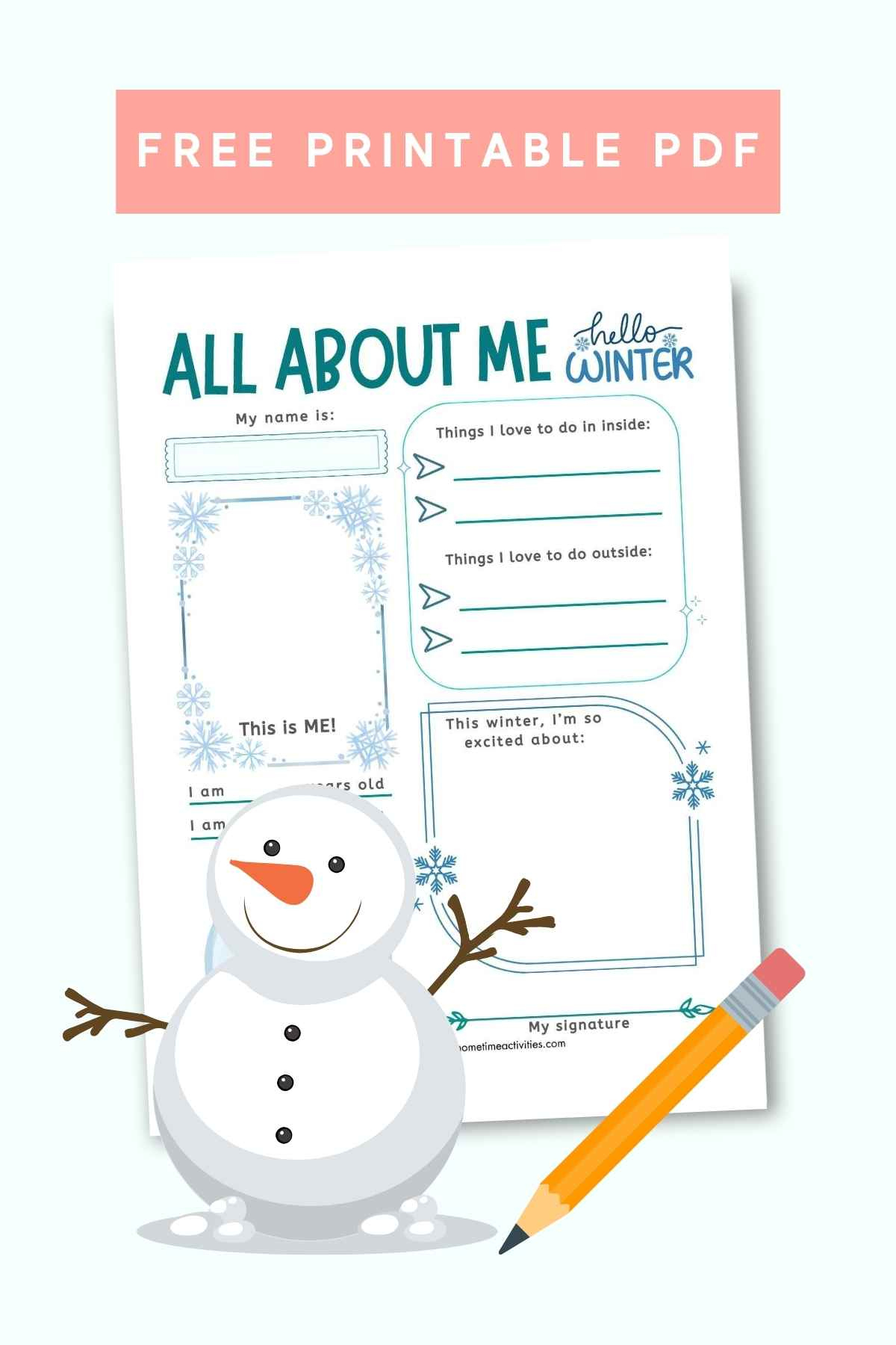 winter all about me free printable worksheet free printable all about me christmas worksheets Winter All About Me - Free Printable Worksheet | Free Printable All About Me Christmas Worksheets