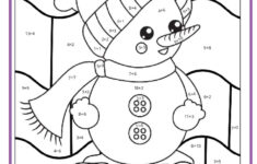 Winter Colornumber Pages – K12 Math Worksheets | Christmas Math Addition Color by Number Worksheets