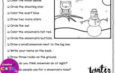 Following Directions Christmas Worksheets